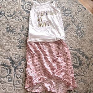 Adorable tank and skirt set